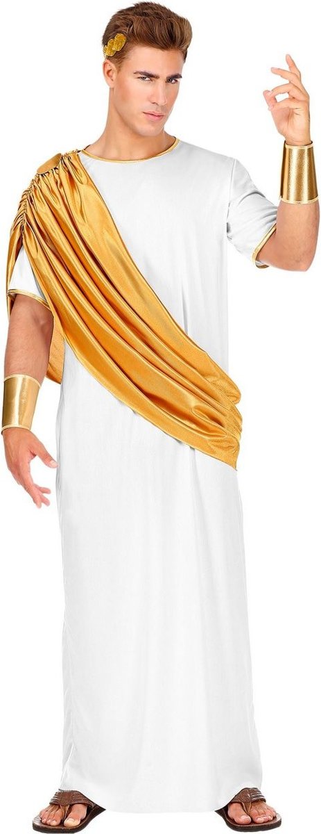 Griekse & Romeinse Oudheid Kostuum | Veni Vidi Vici Caesar Romeinse Keizer | Man | Large | Carnaval kostuum | Verkleedkleding